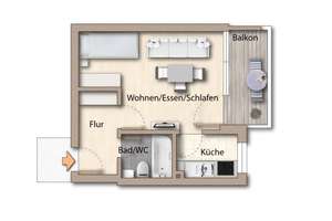 Für schlaue Füchse! 1 ZKB ! Eigenbedarf 3 Monate *AFA BIS ZU 3,70%* PROVISIONSFREI – Die vollständige Adresse der Immobilie erhältst du vom Anbieter., 81243 Pasing, München – Vorschaubild 2