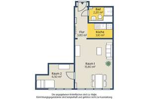Single-Wohnung in Uni-Nähe und mit sep. Arbeits- oder Ankleidezimmer – Gerberstr. 16, 4105 Zentrum-Nord, Leipzig – Vorschaubild 3