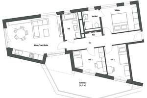 Mit großzügiger Dachterrasse nach Süden! Helle 4-Zi.-Whg. mit 2 Tageslichtbädern, davon 1x en suite – Lilli-Kurowski-Straße 1, 80995 Feldmoching, München – Vorschaubild 4