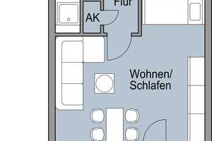 Schöne 1 Zimmerwohnung mit Balkon – Am Roten Graben 11, 60386 Frankfurt am Main – Vorschaubild 1