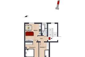 Attraktive 2-Zimmer-Wohnung sucht nach einem neuen Mieter// 1.OG links – Lessingstr. 32, 38440 Stadtmitte (Ortsteil), Wolfsburg – Vorschaubild 6