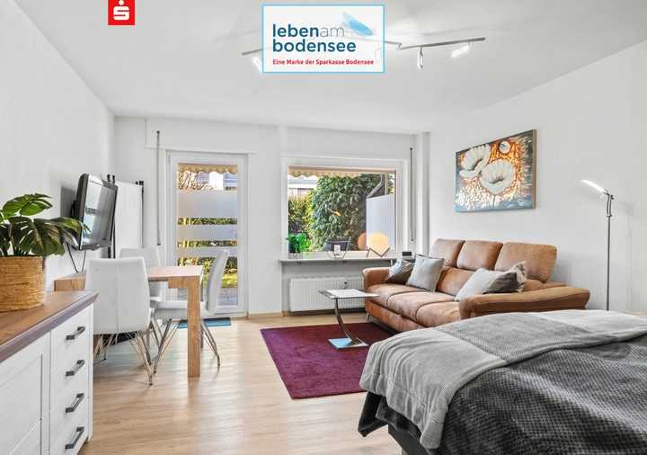 Schicke und freundliche 1-Zi-EG-Wohnung mit Terrasse, eigenem Garten und Stellplatz