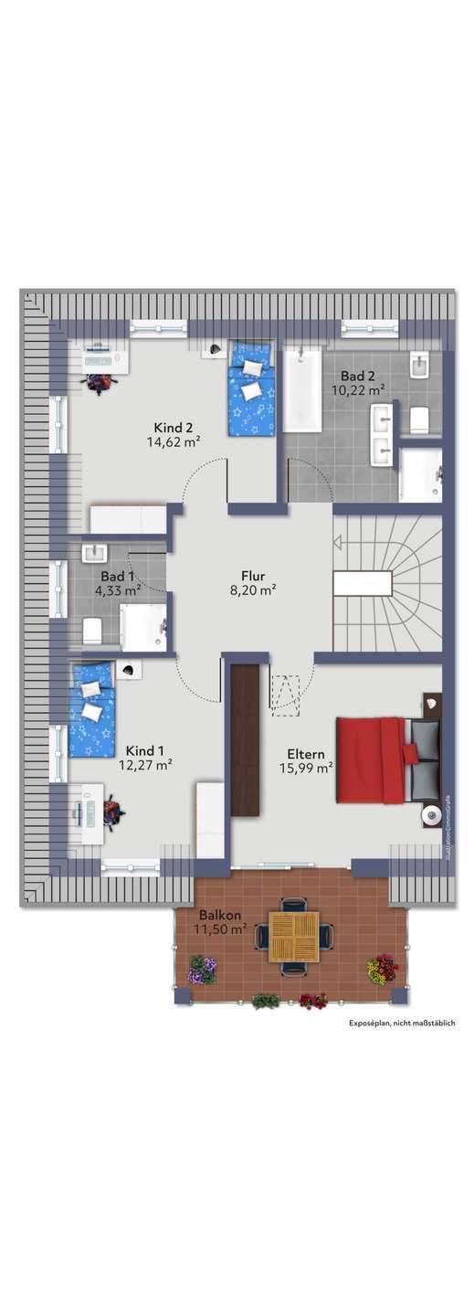 Grundriss Obergeschoss