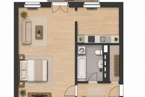 Bezugsfreie 1-Zimmer Wohnung im gepflegten Seitenflügel I Balkon I Küche – Herweghstraße 15, 12487 Johannisthal, Berlin – Vorschaubild 9