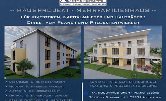 + EXKLUSIVES MEHRFAMILIENHAUS-PROJEKT MIT BAUGENEHMIGUNG! +