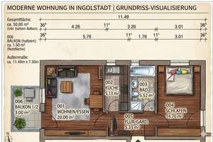 Logenplatz im Ingolstädter Westen: Elegante 2-Zimmer-Wohnung in bürgerlicher Premium-Lage. – Die vollständige Adresse der Immobilie erhältst du vom Anbieter., 85049 West, Ingolstadt – Vorschaubild 2