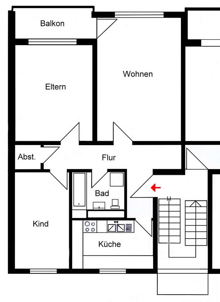 Immobilie in Denzlingen - Bezugsfreie 3 Zimmerwohnung in attraktiver Lage! - Bild 2