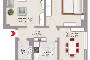 Gepflegte 3-ZKB-Wohnung mit Garage in beliebter Lage von Bremen-Vegesack – Die vollständige Adresse der Immobilie erhältst du vom Anbieter., 28757 Vegesack (Ortsteil), Bremen – Vorschaubild 14