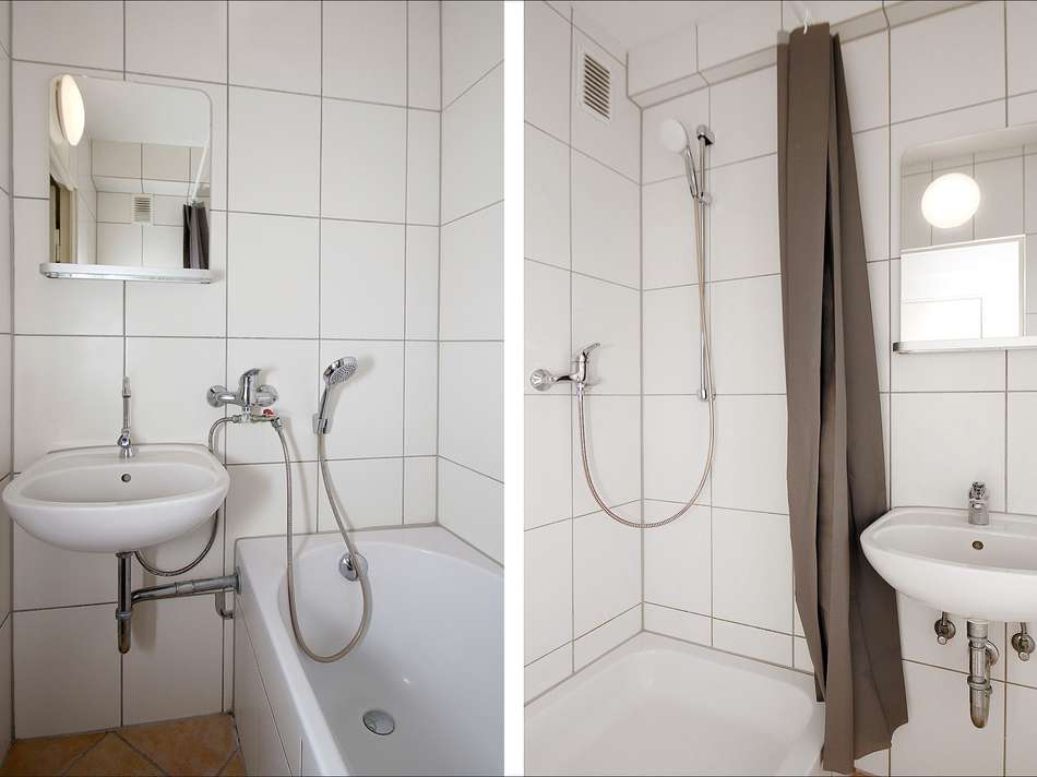2 kleine Bäder (1x mit Dusche,