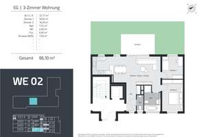 Helle 3-Zimmer-Gartenwohnung mit  Terrasse  und kleinem Gärtchen (Sondernutzungsrecht) – Die vollständige Adresse der Immobilie erhältst du vom Anbieter., 61350 Bad Homburg vor der Höhe – Vorschaubild 3
