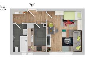 Stilvolle 1-Zimmerwohnung in Alt-Bessungen mit Erstbezugscharakter – Die vollständige Adresse der Immobilie erhältst du vom Anbieter., 64285 Mitte, Darmstadt – Vorschaubild 8