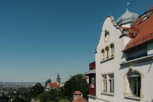 Exklusives Penthouse mit Weitblick auf das Elbtal in der historischen Denkmalvilla An der Berglehne – An der Berglehne 1, 1324 Bühlau/Weißer Hirsch, Dresden – Vorschaubild 12