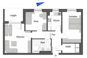 Perfekt für die kleine Familie mit WBS! Bis 84.087€ Bruttoeinkommen (2 Erw./1 Kind)* – Sonnenkamp Allee 11, 38446 Almke, Wolfsburg – Vorschaubild 2