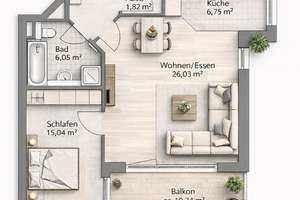 Charmante 2-Zimmer-Wohnung mit Balkon – günstige Provision & zum 01.08.26 verfügbar! – Die vollständige Adresse der Immobilie erhältst du vom Anbieter., 93053 Galgenberg, Regensburg – Vorschaubild 13