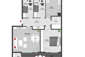 Bezugsfertige 4-Zimmer-Wohnung in ruhiger Lage – kernsaniert, nahe U3 Fürstenried West – Die vollständige Adresse der Immobilie erhältst du vom Anbieter., 81475 Fürstenried-West, München – Vorschaubild 1