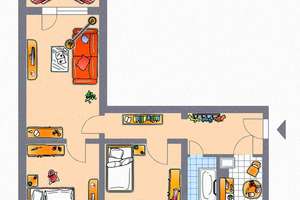 NEU saniert - Balkonwohnung mit Tageslichtbad – Augsburger Str. 5, 9126 Bernsdorf, Chemnitz – Vorschaubild 2