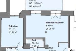Elegante 2-Zimmer-Wohnung mit Balkon in der Weststadt! – Moningerstraße 11a, 76135 Weststadt, Karlsruhe – Vorschaubild 11