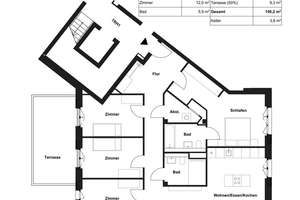 Ansprechende Neubauwohnung mit Einbauküche, 4 Schlafzimmern und Bad en Suite! – Am Hain 53, 40468 Stockum, Düsseldorf – Vorschaubild 8
