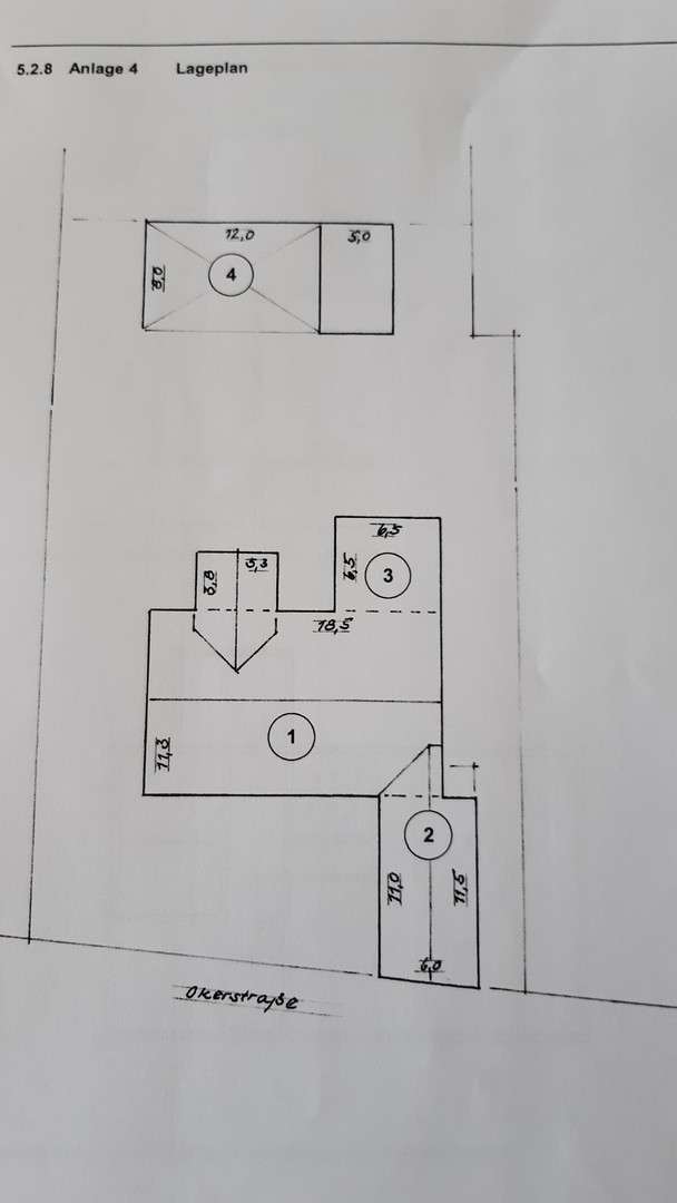 Anordnung der Gebäude 