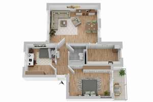 3-Zimmerwohnung Rostock – Kolumbusring 67, 18106 Schmarl, Rostock – Vorschaubild 4