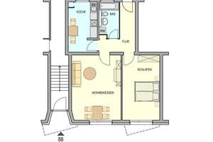 2 Zimmer-EG-Wohnung inkl. Aufzug, Keller & Hausmeisterservice 10105/88/2 – Hasenbergstraße 88, 70176 Rosenberg, Stuttgart – Vorschaubild 2