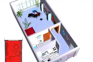 Gemütliche helle 1-Zimmer-Wohnung mit Einbauküche – Eilenburger Straße 57, 4317 Leipzig – Vorschaubild 1