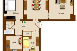 *Modern und Stilvoll* hochwertige Einbauküche und Balkon - Stellplatz mögl. – Keplerstraße 4, 39104 Altstadt, Magdeburg – Vorschaubild 3