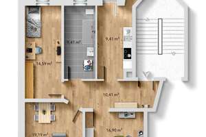 Bezugsfrei - Großzügige 3-Raumwohnung mit Balkon in Schleusig