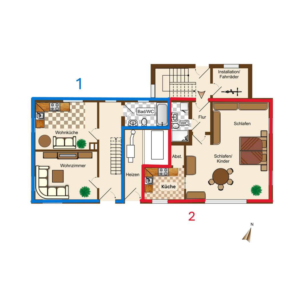 Immobilie in Dettingen an der Iller - Attraktives Mehrfamilienhaus mit 4 Wohneinheiten – solide Kapitalanlage mit Entwicklungspotenzial - Bild 0