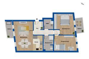 Bezugsfreie 3-Zimmer-Wohnung mit Pkw-Stellplatz und 2 Balkonen in Berlin – Die vollständige Adresse der Immobilie erhältst du vom Anbieter., 12527 Grünau, Berlin – Vorschaubild 22