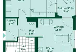 Stilvolle, vollmöblierte 2-Zimmer-Wohnung in Düsseldorf-Benrath (Neubau 2025, Top-Anbindung) – Lilli-Marx-Straße 18, 40597 Benrath, Düsseldorf – Vorschaubild 21