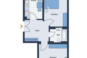 Eigentumswohnung • 2-Zimmer • beste Lage • vermietet • in Schloßchemnitz • zum Kauf – Die vollständige Adresse der Immobilie erhältst du vom Anbieter., 9113 Schloßchemnitz, Chemnitz – Vorschaubild 2