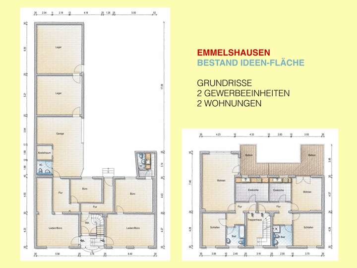 Grundrisse Gewerbe I Wohnungen