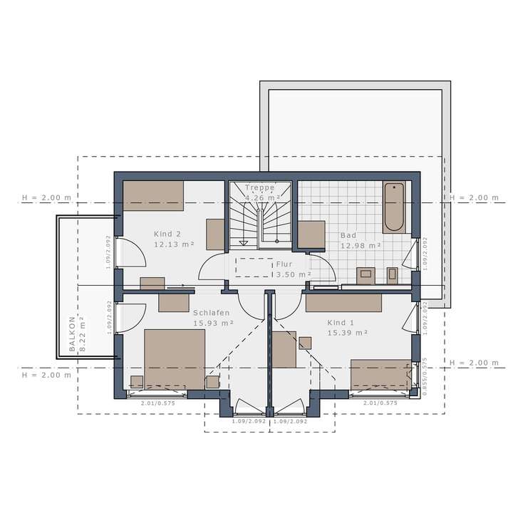 Grundriss Obergeschoss