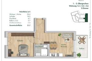 2-Zimmer Neubauwohnung in Top-Lage von Düsseldorf – Rather Broich 154, 40470 Rath, Düsseldorf – Vorschaubild 8