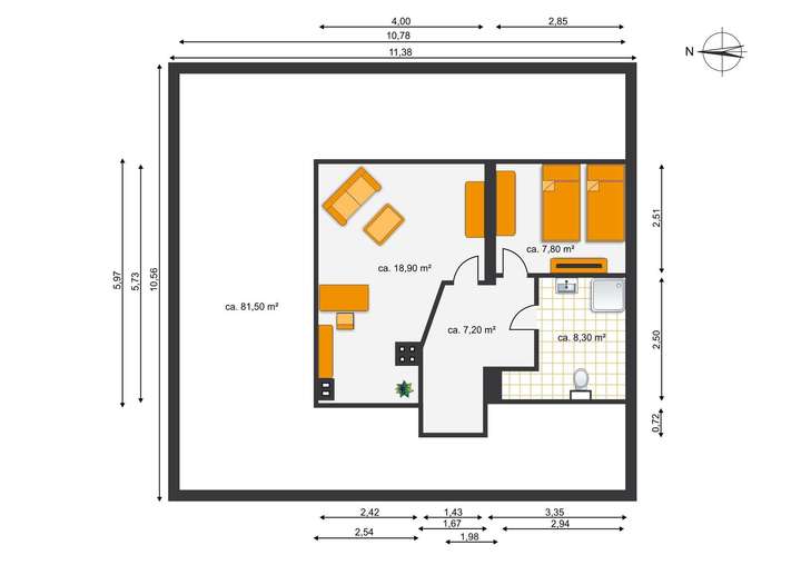 Dachgeschoss Hauptwohnung