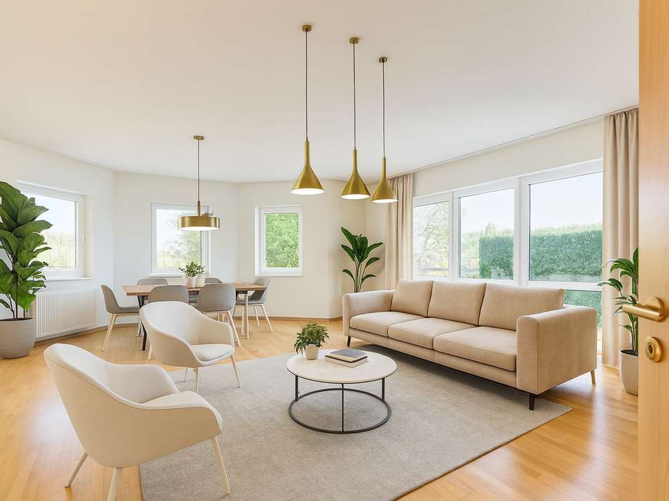 Wohnzimmer - digitales Staging