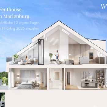 Neubau Erstbezug: Exklusives 4-Zimmer Penthouse mit Dachterrasse und Balkon