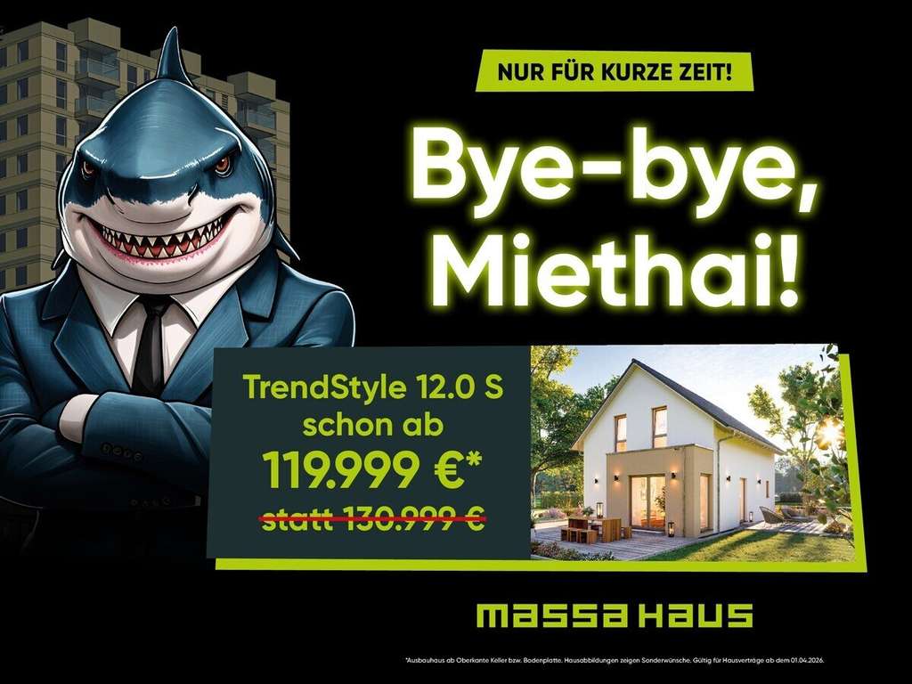 Immobilie in Treis-Karden - Raus aus der Miete - Rein ins Eigenheim! Aktionshaus TrendStyle 12.0 S von massa Haus  - Bild 0