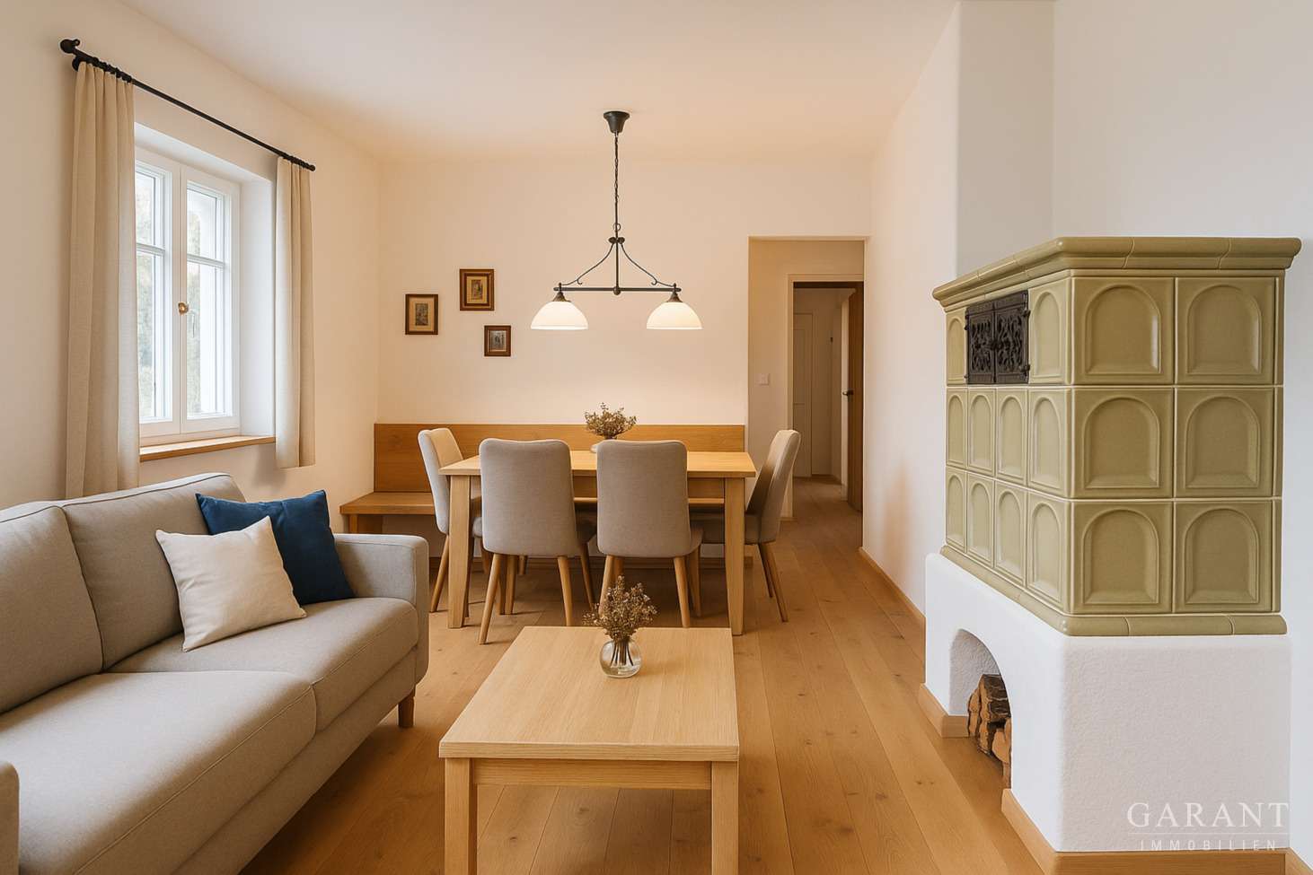 Immobilie in Großweil - Naturrefugium in Großweil - Doppelhaushälfte mit großem Garten, Fischweiher & Bachlauf - Bild 1