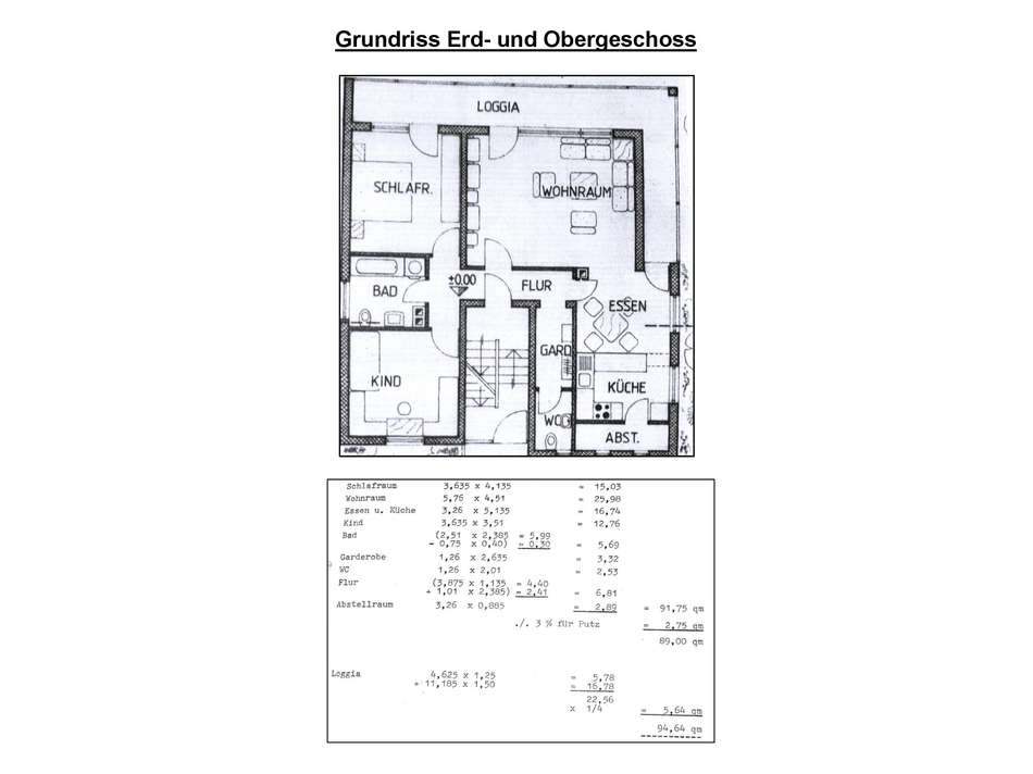 Erd- und Obergeschoss Grundris