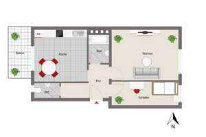 Neu sanierte 1,5-Zimmer-Wohnung in München-Laim mit neuer Einbauküche und Balkon – Schrobenhausener Straße 10, 80686 Friedenheim, München – Vorschaubild 9