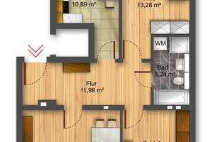 3-Zimmer-Wohnung mit Aufzug und Balkon in der Nähe der Elbwiesen – Burkhardstraße 3, 1307 Johannstadt-Nord, Dresden – Vorschaubild 11