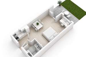 1-Zimmer-Apartment mit Terrasse und Garten, Stuttgart-Nord (nahe Killesberg)