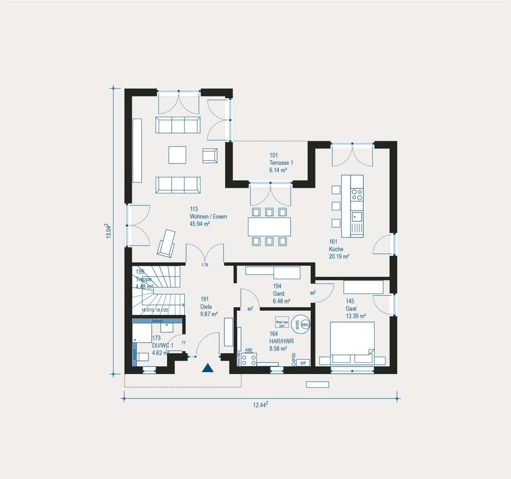 Immobilie in Steinbach am Glan - Lichtdurchfluteter Neubau im puristischen Bauhauslook #Highline_2 - Bild 1