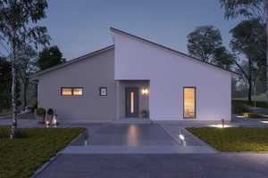 massa Bungalow - Wohnen auf einer Ebene  Der neue Bungalow von massa haus verbindet Komfort, Barrier – Duisburg – Vorschaubild 1