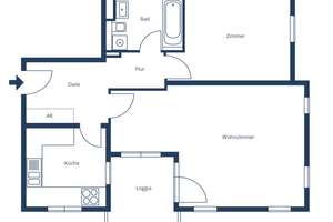 Attraktive 2-Zimmer-Wohnung mit Loggia in ruhiger Lage von Potsdam-Kirchsteigfeld – Eleonore-Prochaska-Str.  9, 14480 Kirchsteigfeld, Potsdam – Vorschaubild 3