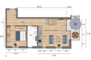 2-Zimmer Neubauwohnung in Dresden-Löbtau mit hochwertiger Siemens Küche – Reisewitzer Straße 17, 1159 Löbtau-Süd, Dresden – Vorschaubild 2