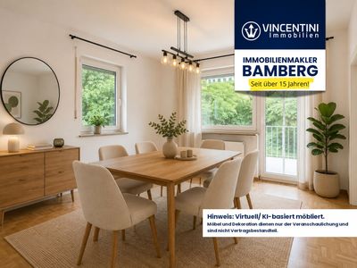 Renovierte EG 4-Zimmer WHG mit Balkon, Einbauküche und Garage