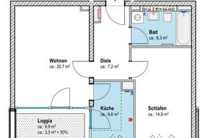 Helle Neubau-2-Zimmer-Wohnung mit Balkon, Fußbodenheizung & TG – Münchener Straße 24, 85540 Haar – Vorschaubild 14